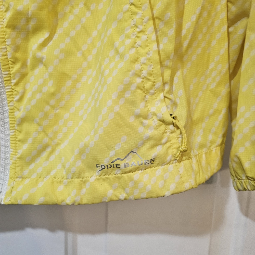 Eddie Bauer Yellow Patterned Pacable Jacket Jacke… - image 3